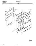 DOOR Diagram and Parts List for WRT18CVAY2  Frigidaire Refrigerator