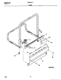 FRAME Diagram and Parts List for MDB421RHS1  Frigidaire Dishwasher