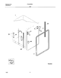 TUB Diagram and Parts List for FDS252RBS1  Frigidaire Dishwasher