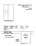 COVER Diagram and Parts List for FRS23BH6CS1  Frigidaire Refrigerator