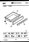 DRAWER PARTS Diagram and Parts List for R30BCH2  Frigidaire Range