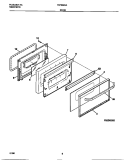 DOOR Diagram and Parts List for FEF322CASD  Frigidaire Range