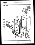 CABINET PARTS Diagram and Parts List for UF16NL4  Frigidaire Freezer