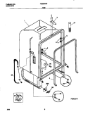 TUB Diagram and Parts List for FDB836GFB7  Frigidaire Dishwasher