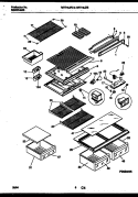 SHELVES AND SUPPORTS Diagram and Parts List for MRT18JRBWO  Uni Refrigerator