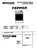 COVER Diagram and Parts List for TEF350SCDA  Tappan Range
