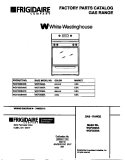 COVER Diagram and Parts List for WGF353BAWE  Frigidaire Range