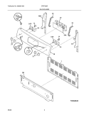 BACKGUARD Diagram and Parts List for CFEF366EMG  Frigidaire Range