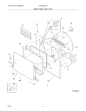 FRONT PANEL/LINT FILTER Diagram and Parts List for FCED2000LS0  Frigidaire Dryer