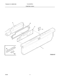 CONTROL PANEL Diagram and Parts List for PLD4375RFC0  Frigidaire Dishwasher