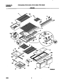 SHELVES Diagram and Parts List for FRT21LRGW0  Frigidaire Refrigerator