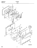 DOOR Diagram and Parts List for FEFD65BHDB  Frigidaire Range