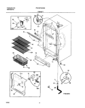 CABINET Diagram and Parts List for FFU14FC6CW0  Frigidaire Freezer