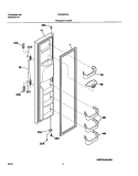 FREEZER DOOR Diagram and Parts List for FRS26W2AW6  Frigidaire Refrigerator