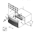 CABINET FRONT AND WRAPPER Diagram and Parts List for GAC053T7A2  Gibson Air Conditioner