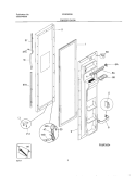 FREEZER DOOR Diagram and Parts List for FRS26ZGHD5  Frigidaire Refrigerator