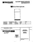 COVER Diagram and Parts List for WRT18FGEW0  Frigidaire Refrigerator