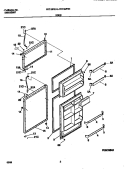 DOORS Diagram and Parts List for FRT18PRHW0  Frigidaire Refrigerator