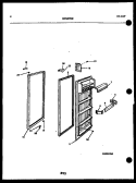 DOOR PARTS Diagram and Parts List for FSK190JN0W  Kelvinator Refrigerator