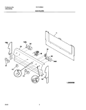 BACKGUARD Diagram and Parts List for FEF312BSA  Frigidaire Range