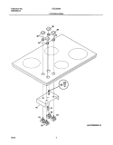 CONTROL PANEL Diagram and Parts List for FEC32S6ASB  Frigidaire Cooktop