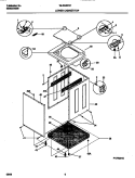P17R0010 WSHR CAB, TOP Diagram and Parts List for WLSG62RFD0  Frigidaire Washer Dryer Combo