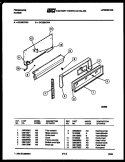 CONTROL PANEL Diagram and Parts List for GC32BCW4  Frigidaire Range