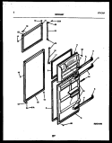 DOOR PARTS Diagram and Parts List for RT19F8WX3C  Gibson Refrigerator