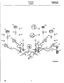 BURNER Diagram and Parts List for FGC6X7XGSA-M3-1  Frigidaire Cooktop