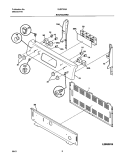 BACKGUARD Diagram and Parts List for GLEF376AQA  Frigidaire Range