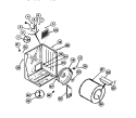 CABINET, DRUM, HEAT DUCT Diagram and Parts List for DG400TXW0  Frigidaire Dryer
