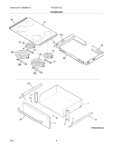 TOP/DRAWER Diagram and Parts List for FFES3027LSC  Frigidaire Range
