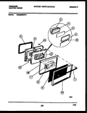 LOWER OVEN DOOR PARTS Diagram and Parts List for REG638BNL3  Frigidaire Range