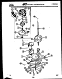 WASHER DRIVE SYSTEM AND PUMP Diagram and Parts List for 46-2837-23-02  Tappan Washer