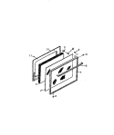 DOOR Diagram and Parts List for GF420HXW3  Frigidaire Wall Oven