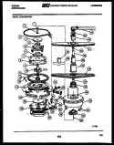 MOTOR PUMP PARTS Diagram and Parts List for SP24C6DWGB  Gibson Dishwasher