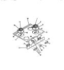 COOK - TOP SURFACE UNITS, SWITCHES Diagram and Parts List for R24CL1  Frigidaire Range
