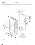 DOOR Diagram and Parts List for FFU17F9HW2  Frigidaire Freezer
