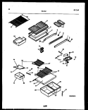 SHELVES AND SUPPORTS Diagram and Parts List for 95-2162-23-00  Tappan Refrigerator