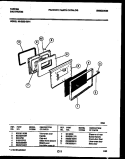 DOOR PARTS Diagram and Parts List for 30-2262-23-01  Tappan Range