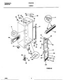 CABINET Diagram and Parts List for FRS20PRCW1  Frigidaire Refrigerator