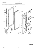 REFRIGERATOR DOOR Diagram and Parts List for FRS20WRHW5  Frigidaire Refrigerator