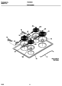 TOP / DRAWER Diagram and Parts List for FED355CCT1  Frigidaire Range