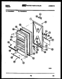 DOOR PARTS Diagram and Parts List for FV21M2WSFF  Gibson Freezer