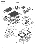 SHELVES Diagram and Parts List for TRT16NRHW0  Frigidaire Refrigerator