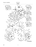 BURNER Diagram and Parts List for FGGF304DLF2  Frigidaire Range
