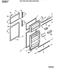DOOR SECTION Diagram and Parts List for WRT17CGCY0  Frigidaire Refrigerator