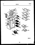 SHELVES AND SUPPORTS Diagram and Parts List for FGW240JN0W  Kelvinator Refrigerator