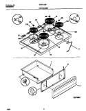 TOP / DRAWER Diagram and Parts List for MEF311SBWG  Frigidaire Range