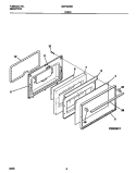 DOOR Diagram and Parts List for MEF342BBWD  Frigidaire Range
